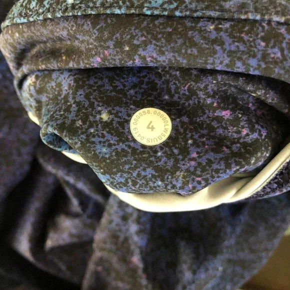 Lululemon Fast and Free Tight II 25" Nulux Polar Lights Blue Multi Womens Size 4 - Picture 7 of 11